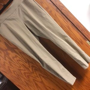 Tara & Sky 0x 14w tan slacks front pkts stretch